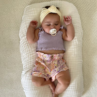 COTTON MUSLIN Scrunch Top - PURPLE