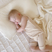 BASICS Ribbed Romper - NOUGAT
