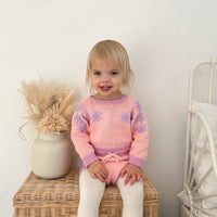 Sweet Pea Long Sleeve Knitted Romper - FLOSS