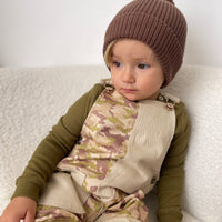 BASICS THICK Ribbed Long Sleeve Onesie/Top - KHAKI