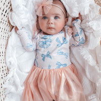 Tulle Flutter Long Sleeve Tutu Onesie - BOW PEEP