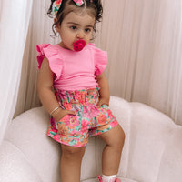 Shimmy Wide Rib Tank Onesie/Top - SHERBET