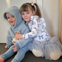 Joey Hooded Jumper - DUSTY BLUE