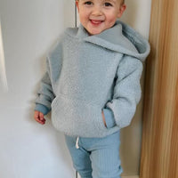 Joey Hooded Jumper - DUSTY BLUE
