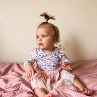 Tulle Flutter Long Sleeve Tutu Onesie - JOSIE