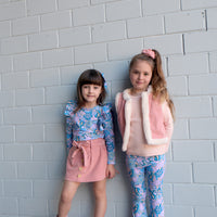 Snowy Cord Vest - CORAL