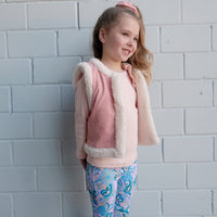 Snowy Cord Vest - CORAL