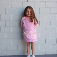 Hazel Pinafore Dress - BUBBLE GUM
