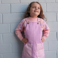Hazel Pinafore Dress - BUBBLE GUM