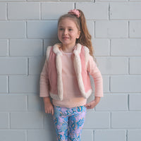 Snowy Cord Vest - CORAL
