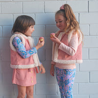 Snowy Cord Vest - CORAL