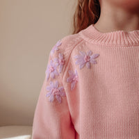 Blushing Posy Knitted Jumper - FLOSS