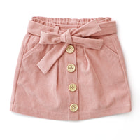 Heidi Mini Cord Skirt - CORAL