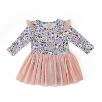 Tulle Flutter Long Sleeve Tutu Onesie - JOSIE