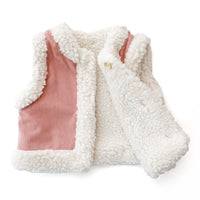Snowy Cord Vest - CORAL