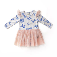 Tulle Flutter Long Sleeve Tutu Onesie - BOW PEEP