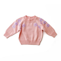 Blushing Posy Knitted Jumper - FLOSS