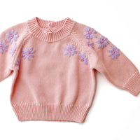 Blushing Posy Knitted Jumper - FLOSS
