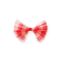 Tulle Hair Clip - RED GINGHAM