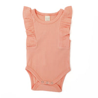 Shimmy Wide Rib Tank Onesie/Top - PEACH