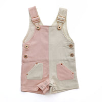 Everett Short Overalls - SPLIT BLUSH