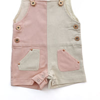 Everett Short Overalls - SPLIT BLUSH