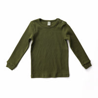 BASICS THICK Ribbed Long Sleeve Onesie/Top - KHAKI