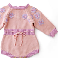 Sweet Pea Long Sleeve Knitted Romper - FLOSS