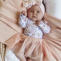 Tulle Flutter Long Sleeve Tutu Onesie - JOSIE