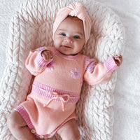 Sweet Pea Long Sleeve Knitted Romper - FLOSS