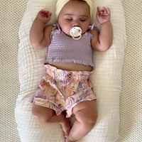 COTTON MUSLIN Scrunch Top - PURPLE