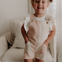 Everett Short Overalls - SPLIT BLUSH