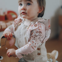 Hazel Cord Pinafore Dress - STONE
