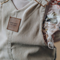 Hazel Cord Pinafore Dress - STONE