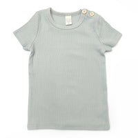 BASICS Wide Ribbed Short Sleeve Onesie/Top - MOSS