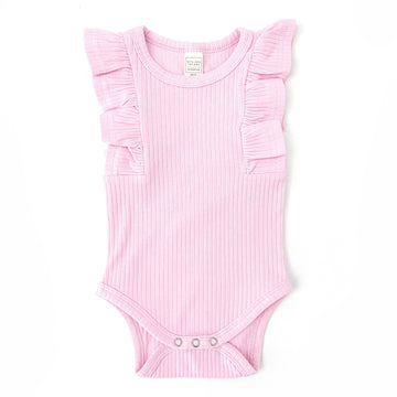 Shimmy Wide Ribbed Tank Onesie/Top - CANDY PINK