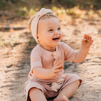 Ribbed Jumpsuit - BLUSH & EGGSHELL