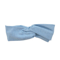 Turban Headband - DENIM PINSTRIPE