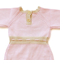 Eden Long Sleeve Knitted Romper - PINK