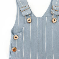 Everett Short Overalls - DENIM STRIPES