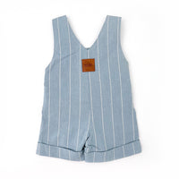 Everett Short Overalls - DENIM STRIPES