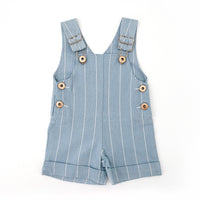 Everett Short Overalls - DENIM STRIPES