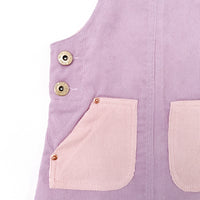 Hazel Cord Pinafore Dress - CANDY