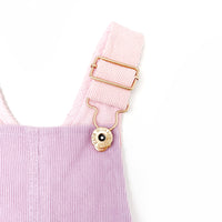 Hazel Cord Pinafore Dress - CANDY