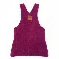 Hazel Cord Pinafore Dress - EGGPLANT