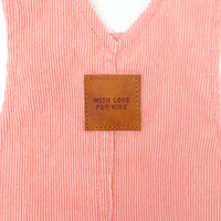 Hazel Cord Pinafore Dress - PEACH