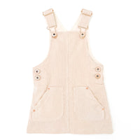Hazel Cord Pinafore Dress - STONE