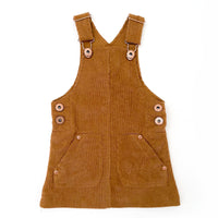 Hazel Cord Pinafore Dress - TAN