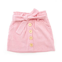 Heidi Mini Cord Skirt - PINK