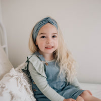 BASICS Shimmy Ribbed Long Sleeve Onesie/Top - MEADOW GREEN